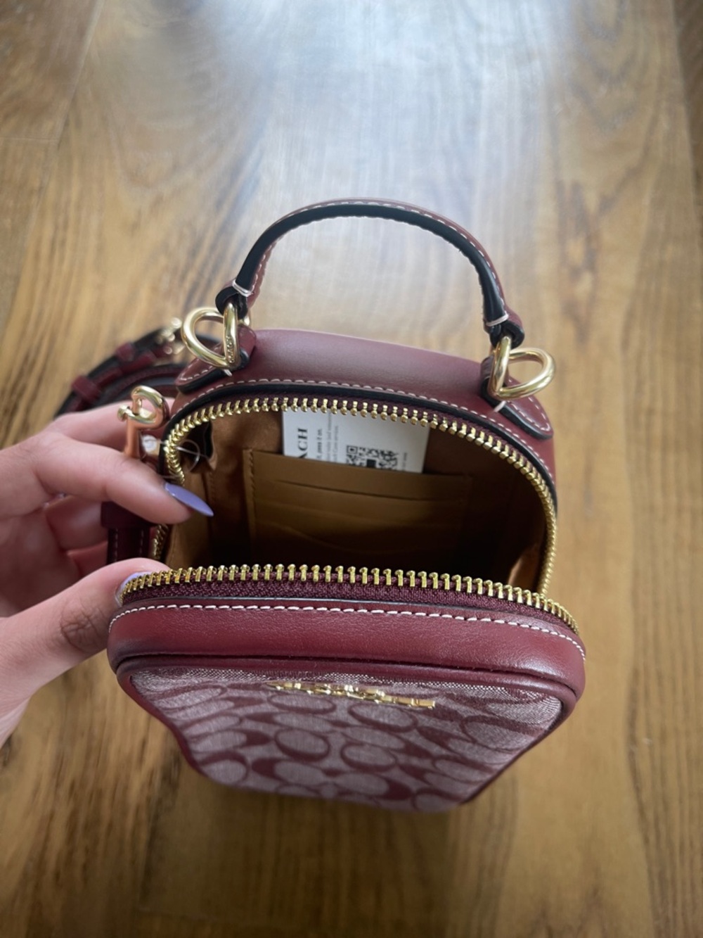Coach Hitch Crossbody Bag in Rose/Mauve - Picture 2 of 3